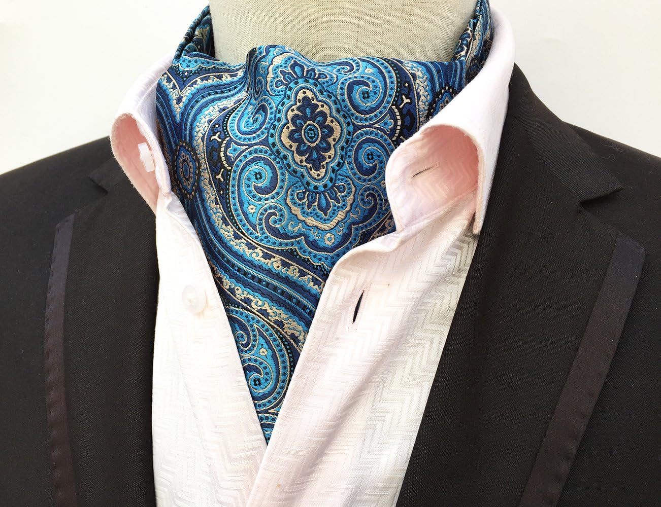 Gym Compression&Tights Men's Polka Dot Plaid Floral Cravat Ties Jacquard Woven Ascot