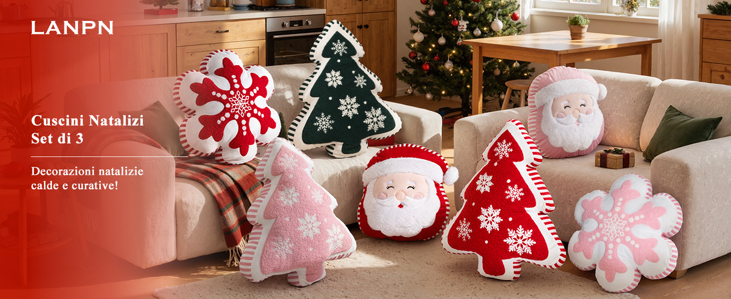 Cuscino Per Divano Natalizio, Bambola Di Peluche Di Babbo Natale, Cuscino Decorativo Per Le Vacanze, Cuscino Di Cartone Animato Di Natale, Cuscino Di