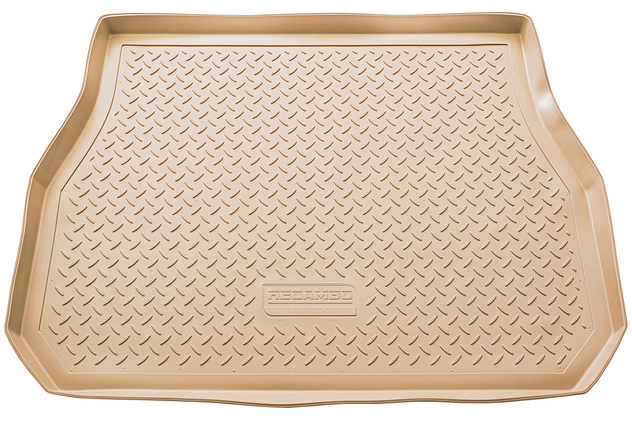 Recambo Alfombrilla de Goma para Maletero Apta para BMW X5 | Tipo E53 | año 1999 2006 | Ajuste Borde | Beige