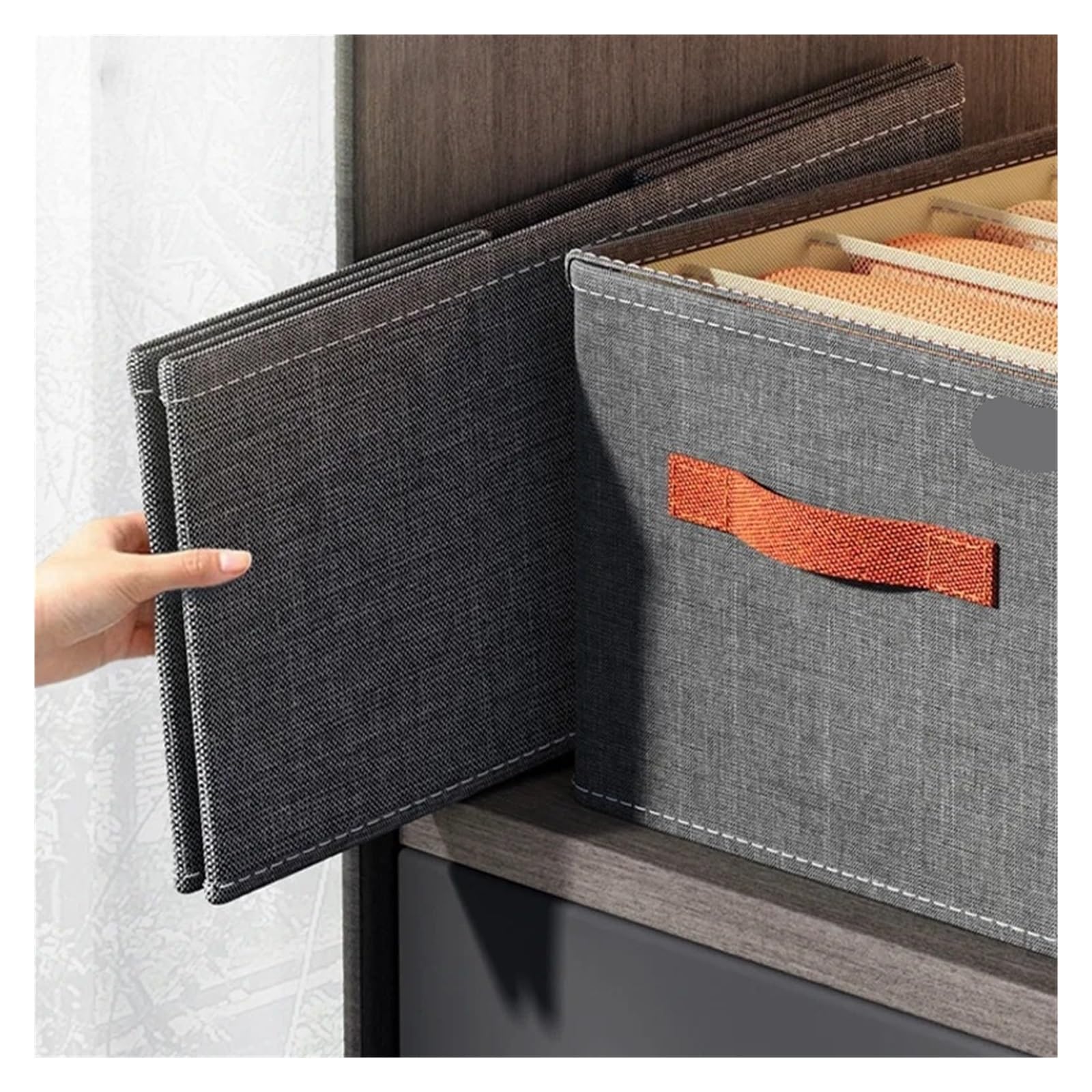 Schubladenorganizer für Unterwäsche, Sockenaufbewahrungsbox, BH- und Dessouskorb für Faltbare Kleidung