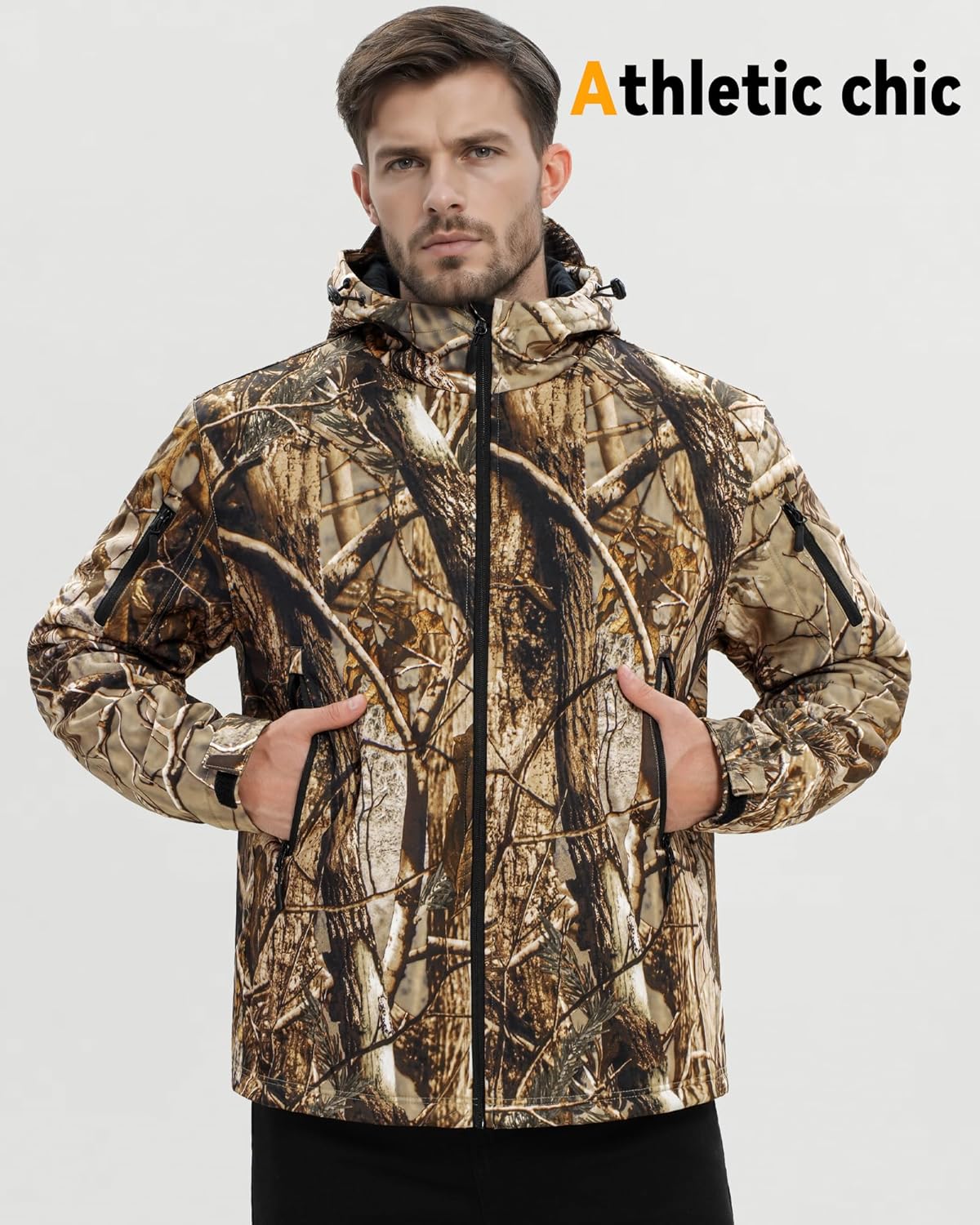 Wulcea Graphene Heated Soft Shell Jacket for Men 12V 18400mAh Large Capacity - Image 5