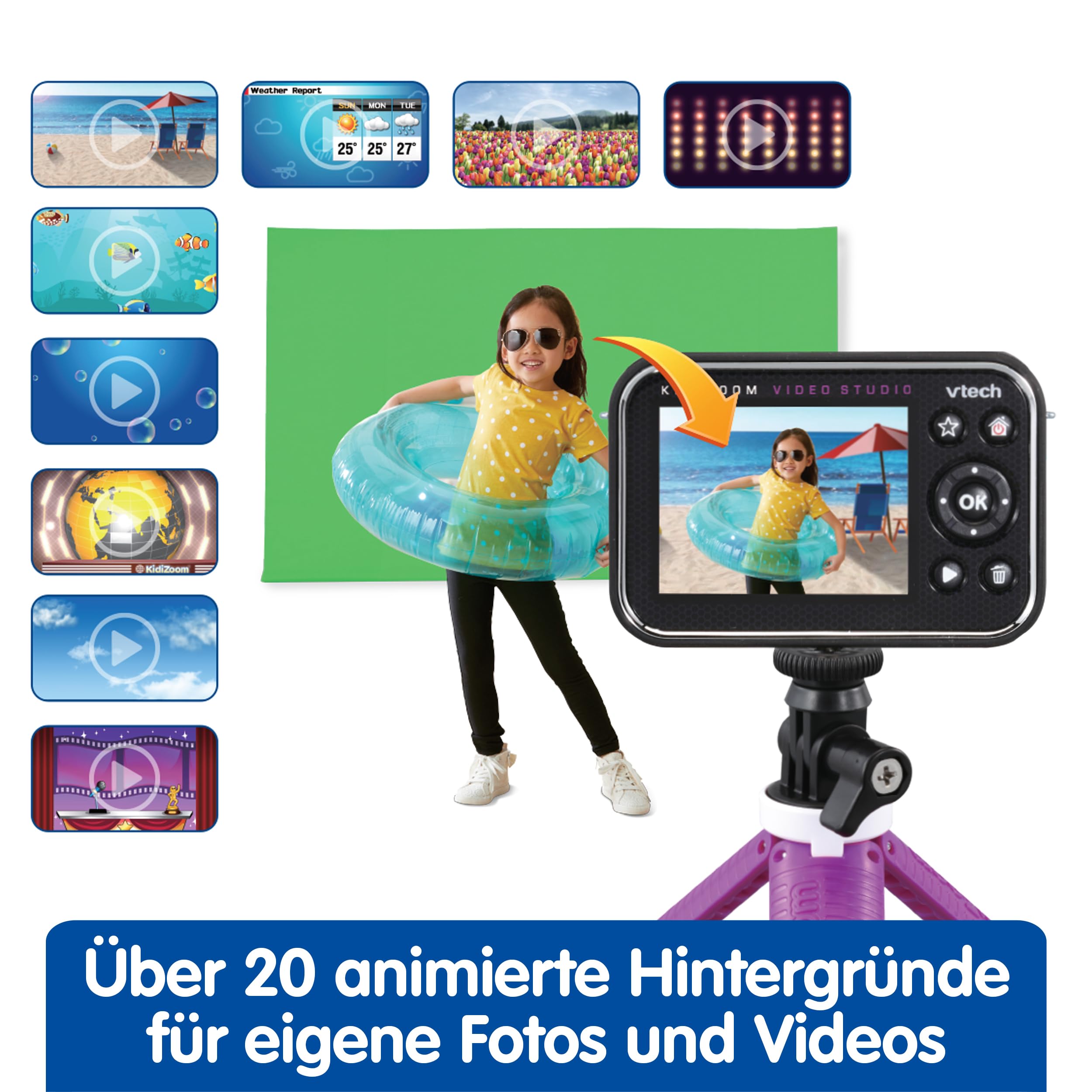VTech KidiZoom Video Studio HD - Digitalkamera mit Greenscreen