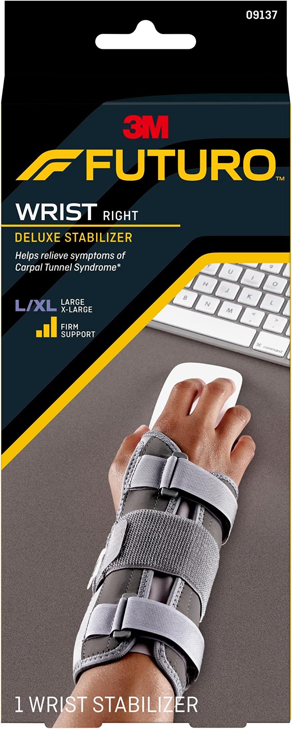 Deluxe Wrist Stabilizer Right Hand, L/XL