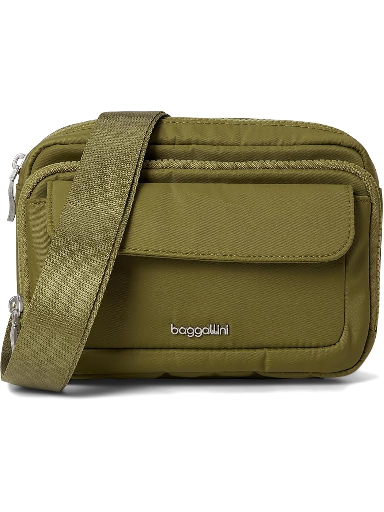 Taupe Baggallini Modern Double Zip Crossbody