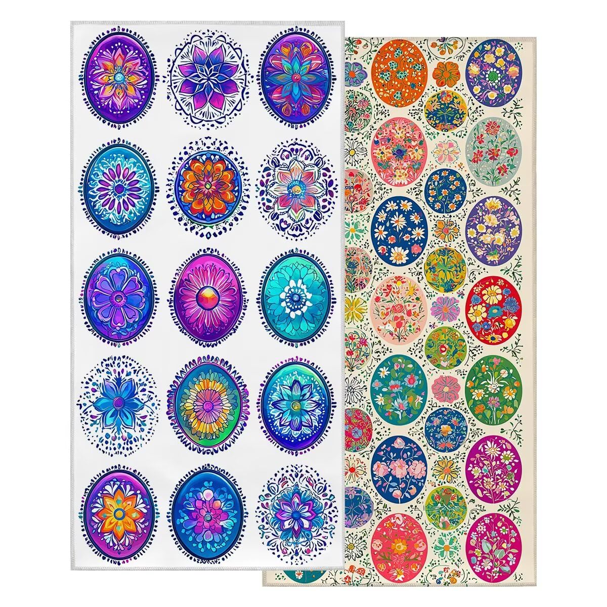 Toalla Playa 80x160 cm, Toalla Gimnasio Microfibra Secado Rapido, Juego de 2 Antiarena Toallas de Playa, Ligera Compacta Toallas Microfibra Grande para Viaje, Regalo Hombre Regalo Mujer (Retro) -4025