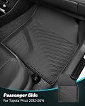 Pour tapis de sol Toyota Prius 2014 2013 2012 Tous les tapis météo Tech Ensemble complet Linge de Troie de plancher personnalisé Mats de voiture Prius Accessoires Linges de chargement 2014-2012 pour Toyota Prius accessoires noir