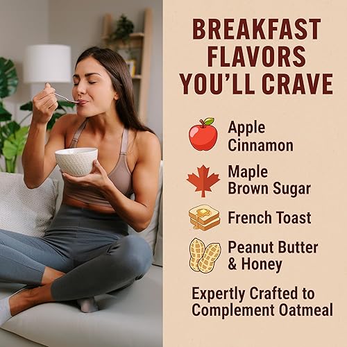 Miniatura 5 de PEScience Select Protein4Oats, tostadas francesas, 12 porciones, mezcla de suero de leche y caseína para avena y avena