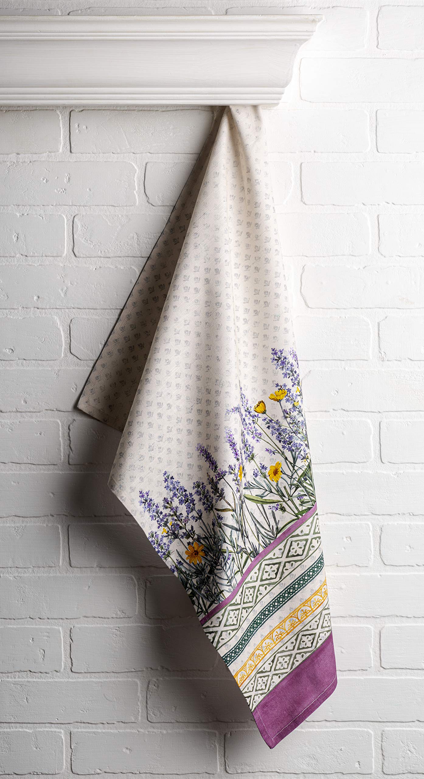Maison d'Hermine Kitchen Towels 100% Cotton 70 cm x 50 cm Cloth Dish Towels for Kitchen Absorbent for Home, Dining, Cocktail Parties - Gifts for Mothers day Spring/Summer (Fanny Lavender, Set of 3)