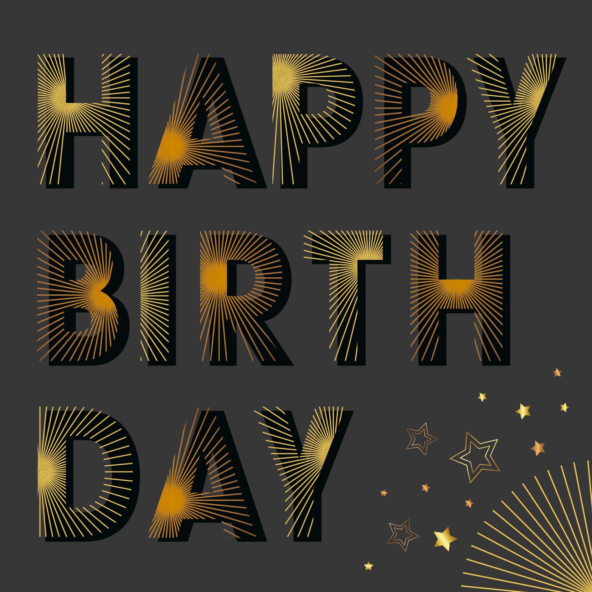Piccadilly Greetings Modern Luxury Birthday Card, 160 mm sq