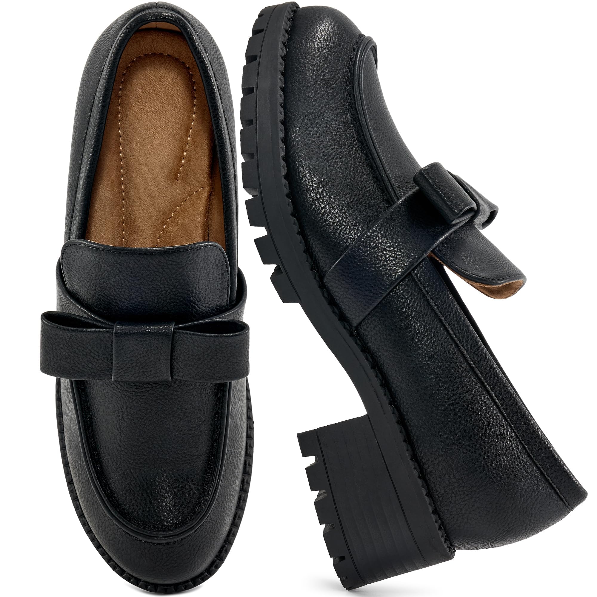 harence Platform Loafers for Women Dressy: Casual Comfortable Slip On Chunky Loafer Walking Penny Work Business Office Shoes-picture-24