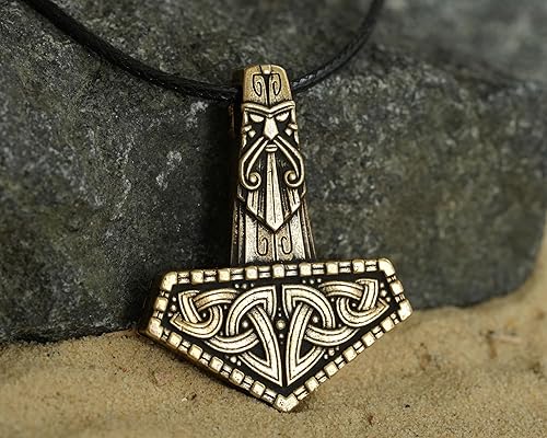 Miniatura 7 de Baldur Jewelry - Large Thor's Viking Celtic Knot Knotwork Thors Hammer Necklace Pendant - Mjölnir Viking Norse God Thor Hammer Pendant Viking