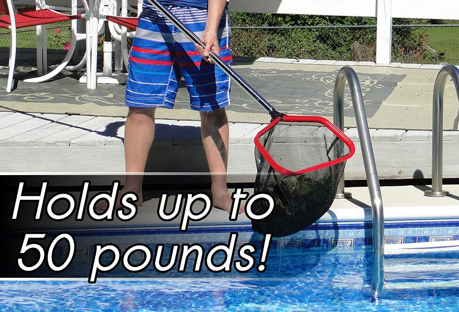 ProTuff Products Medium Fine Mesh Hot Tub Spa and Swimming Pool Cleaning Leaf Rake Skimmer Net, 17.5 Inch (Net Only)
