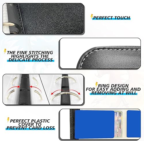 Miniatura 3 de Carpeta de tarjetas de 4 bolsillos compatible con tarjetas de Pokémon, tarjetas deportivas, tarjetas TCG, carpetas comerciales para juegos de