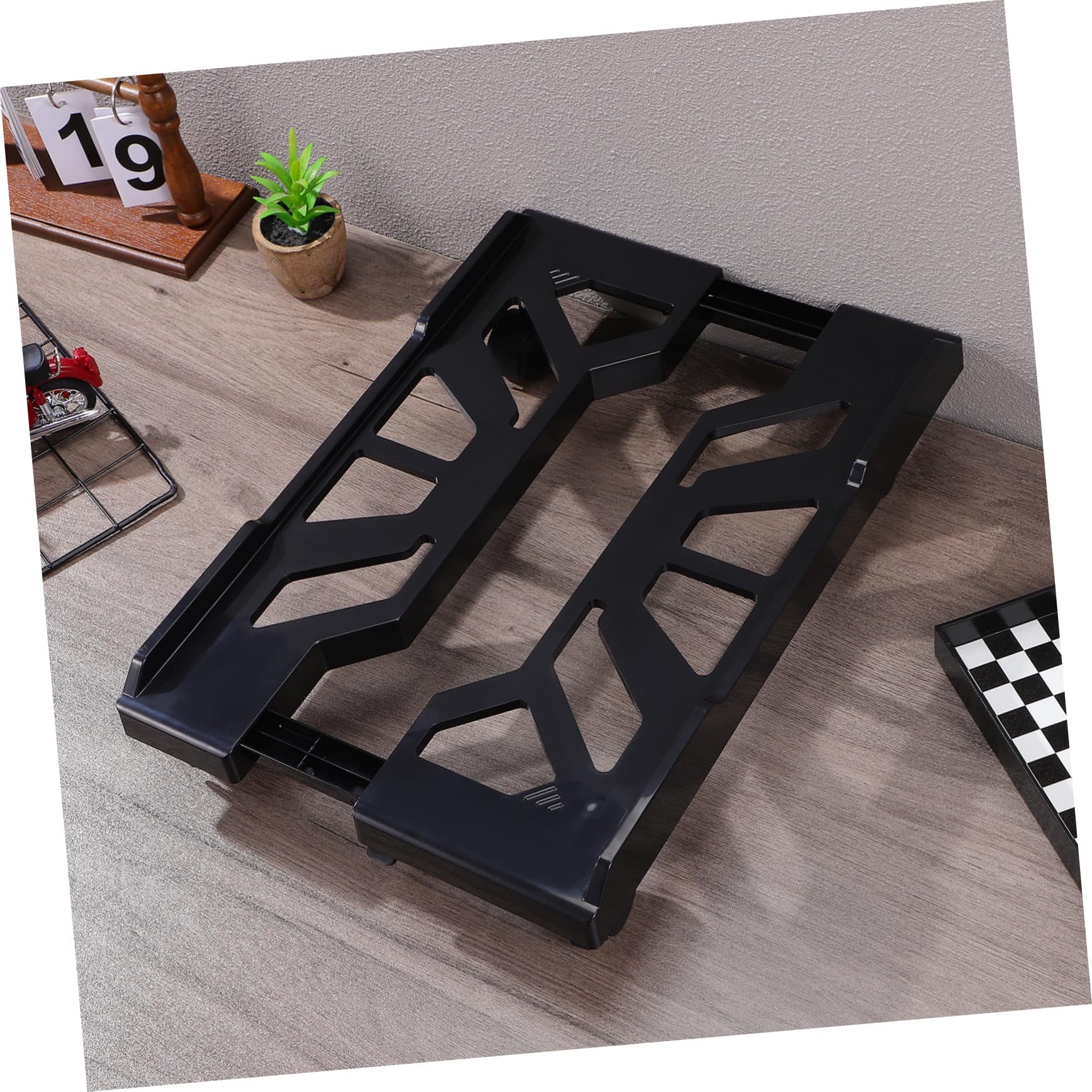 Homoyoyo Soporte para Torre de CPU Negro con Ruedas Ajustable y Diseño Telescópico de Abs para Uso Versátil en Oficina, Hogar y Escuela