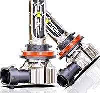 Vista 22 de RENO Combo de bombillas 9005 H11, bombillas antiniebla H11 9005 sin ventilador 6500K 800% más brillantes 9005 H11 para uso todoterreno o niebla