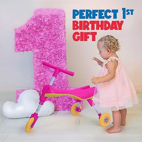 Miniatura 6 de Triciclo para niños pequeños de 1 a 3 años  Triciclo plegable para niños pequeños  Bicicleta para niños y niñas  Fácil de montar y dirigir  No