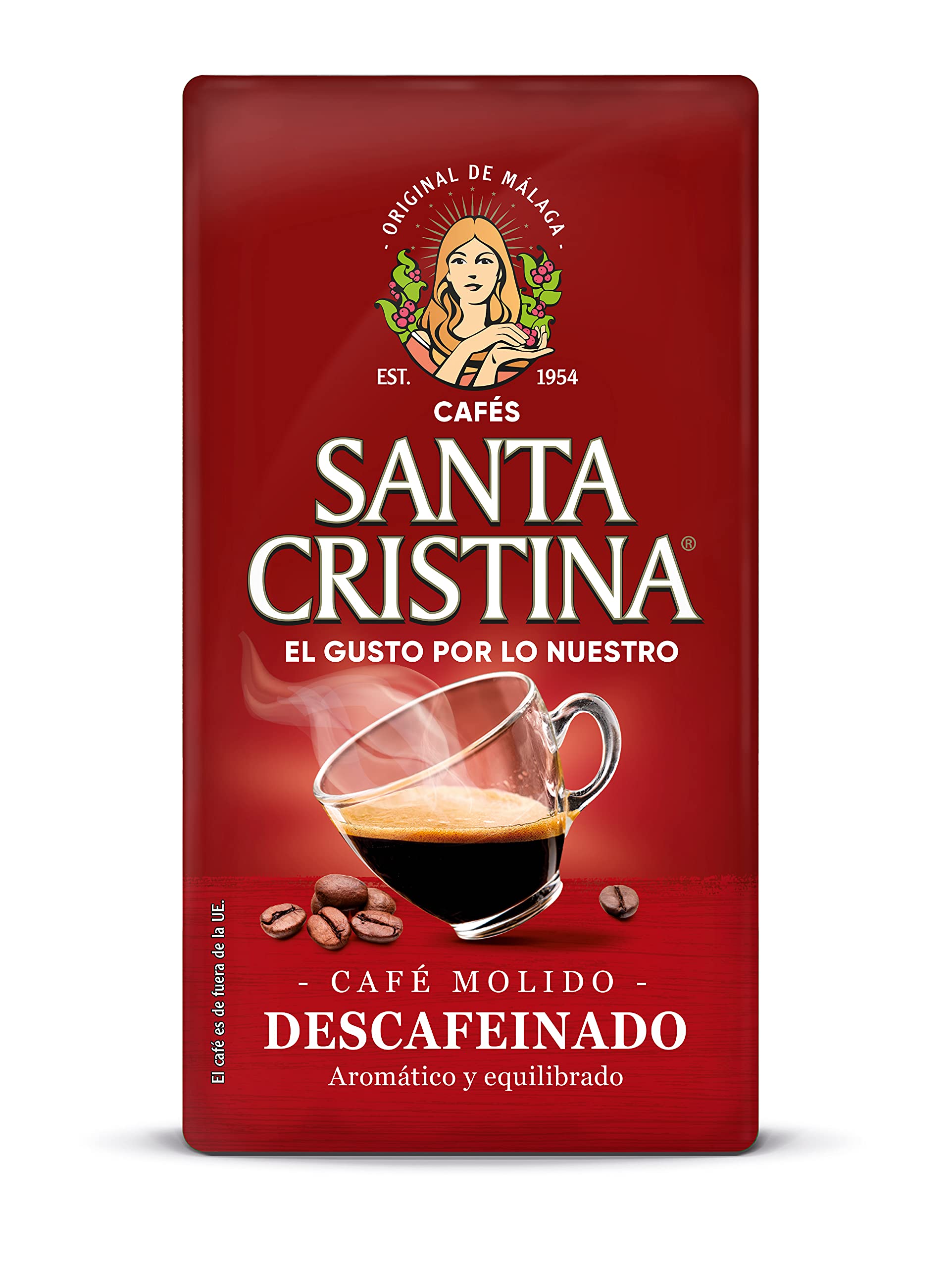 SANTA CRISTINA Café Molido Descafeinado 250 g - 8 paquetes