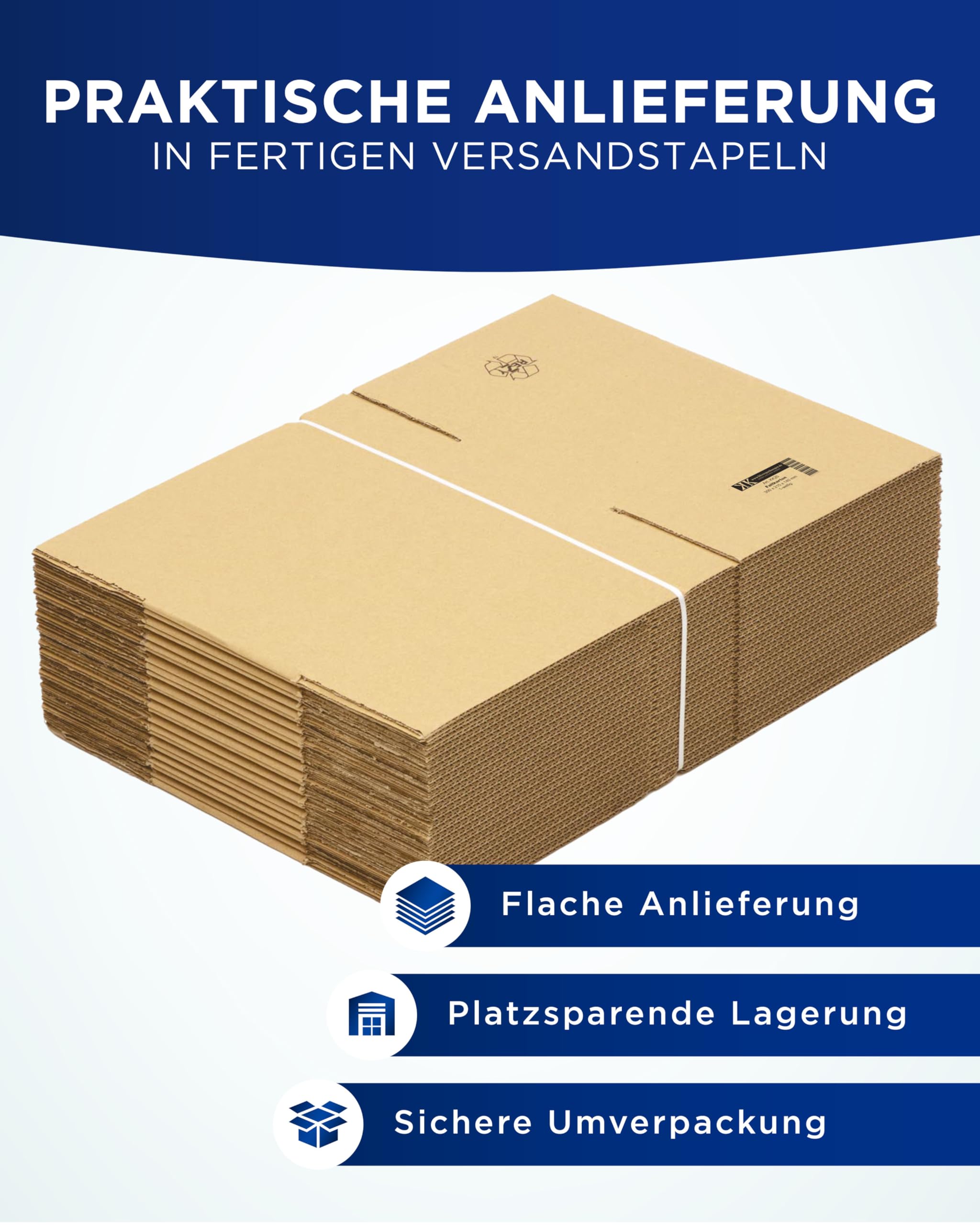 KK Verpackungen Versandkartons 300 x 215 x 140 mm Braun 1-wellig (Außenmaß 306 x 220 x 148 mm) | 200 Stück, Faltkartons Kartons für Versand als DHL Päckchen M DPD Hermes GLS Paketklasse S (KK20)