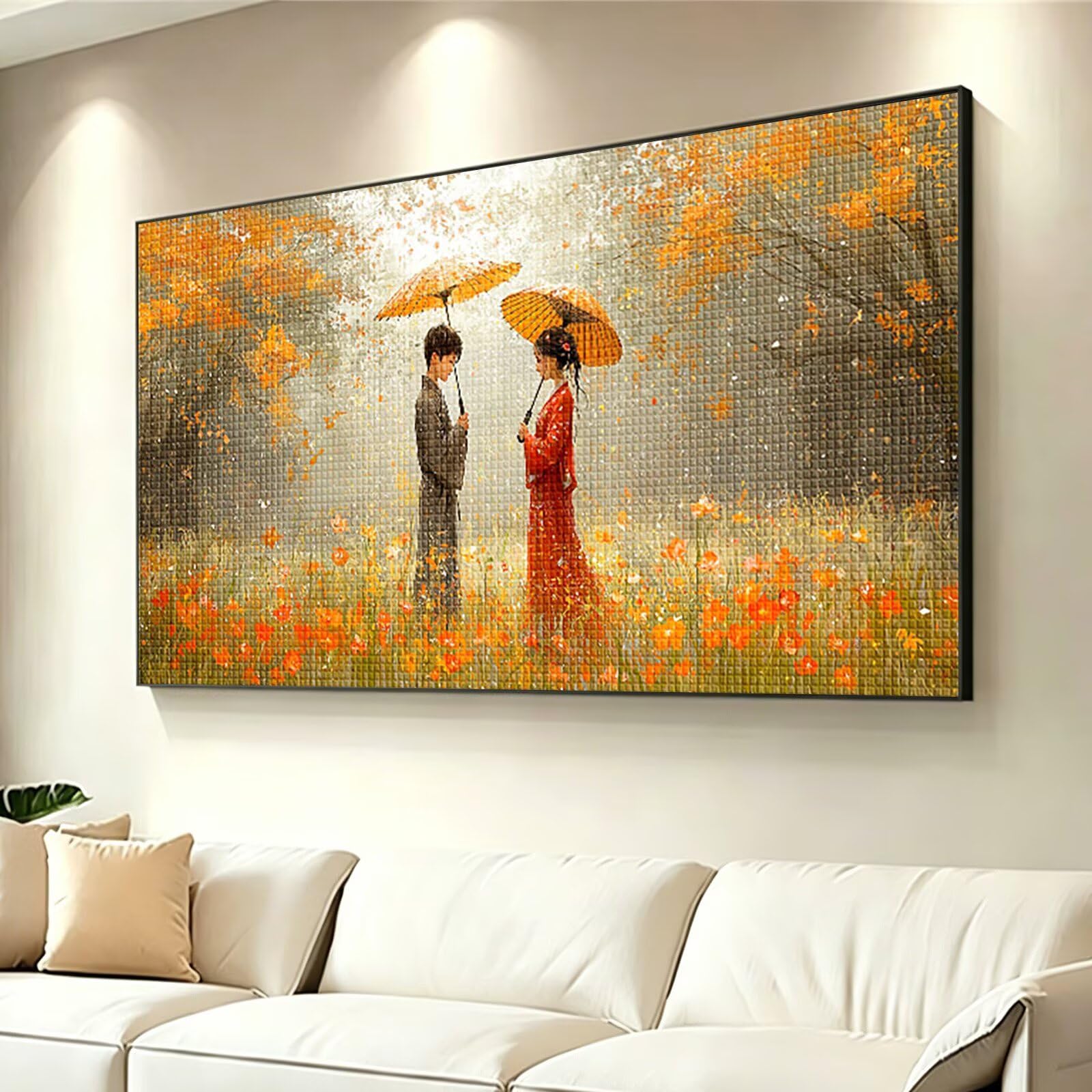 Diamond Painting Japan Diamant Painting Bilder Erwachsene Paare, DIY Set Erwachsene Crystal Art, 5D Diamond Art Viereckige Steine, Strass Stickerei Kreuzstich Mosaik für Zimmer Deko 120x60cm 0J-978