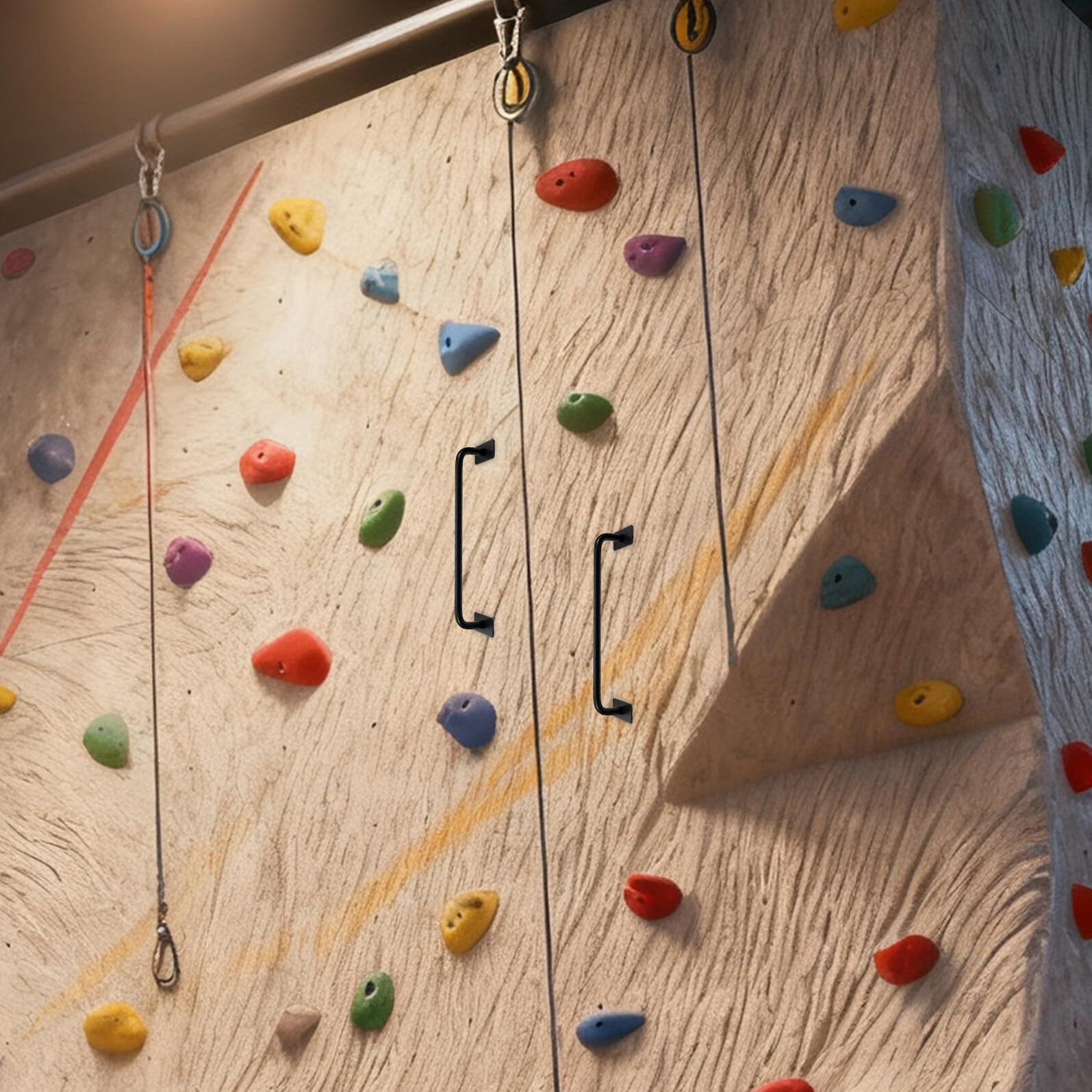 BESPORTBLE Maniglie di Sicurezza per Parco Giochi in Metallo Antiscivolo Resistenti alle Intemperie, Set da 2 per Arrampicata e Attrezzature da Gioco Outdoor