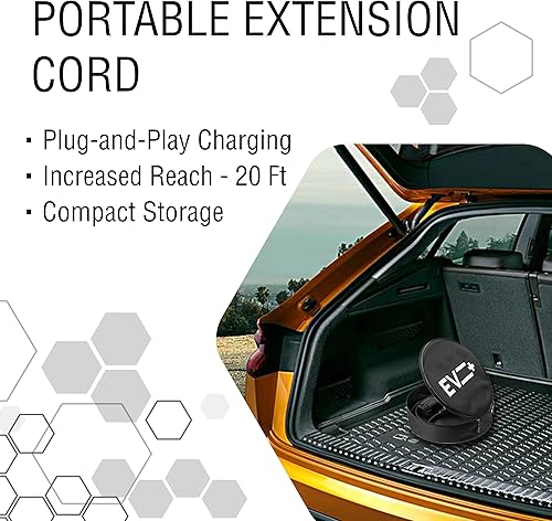 Miniatura 4 de Cable de extensión de cargador EV de nivel 2 – 40A SAE J1772, cable de carga universal tipo 1 de 20 pies, resistente, resistente al agua IP67,