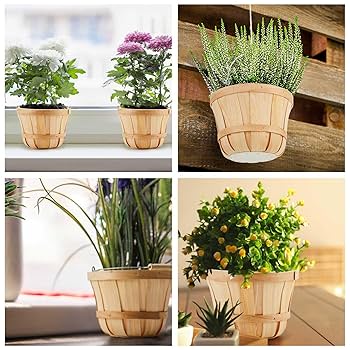 ウッドウィック　アップルバスケット Amazon.com: Marsui 10 Pcs Large Wooden Bushel Baskets 11 x