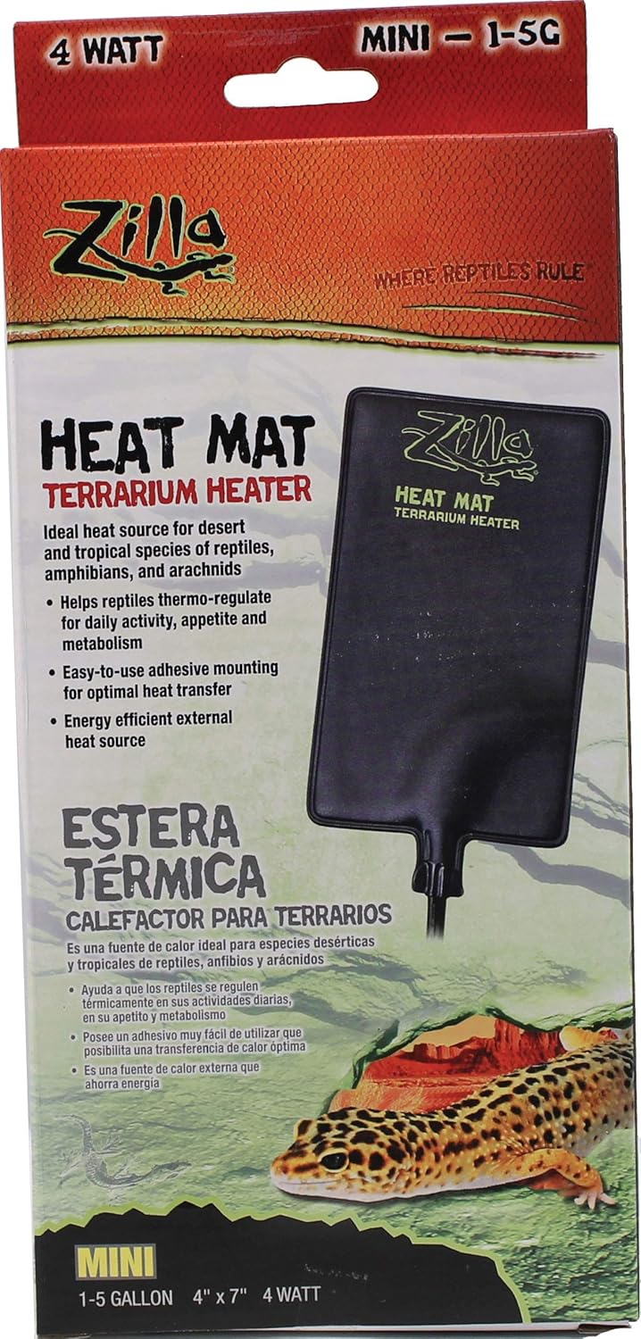 Zilla Heat Mat Terrarium Heater Mini 4 Watt 15 Gallon