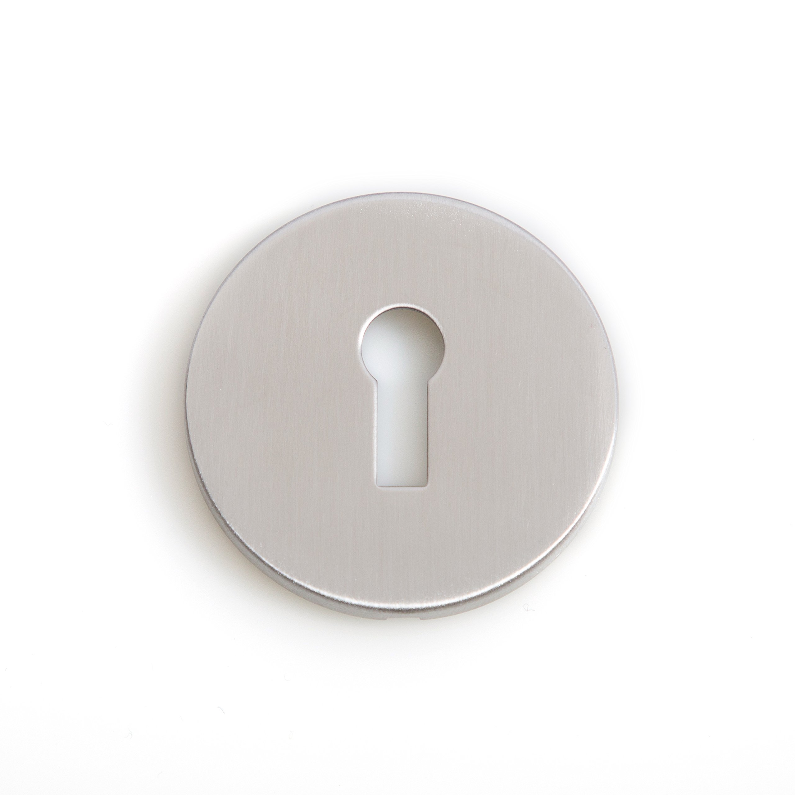 Bary Satin Stainless Steel 50Mm Stainless Steel Escutcheon Key Hole Cover Keyway Profile Easy Fit Plate