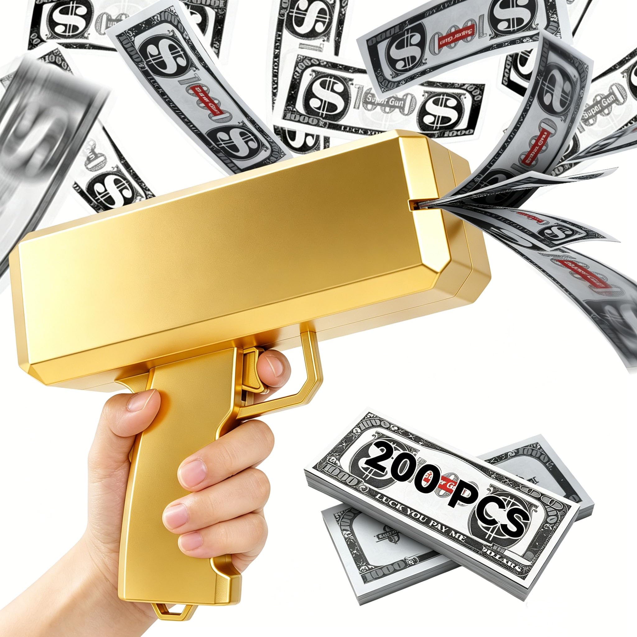 Photo 1 of JWXTOYGDCN Money Gun with 200 Prop Bills