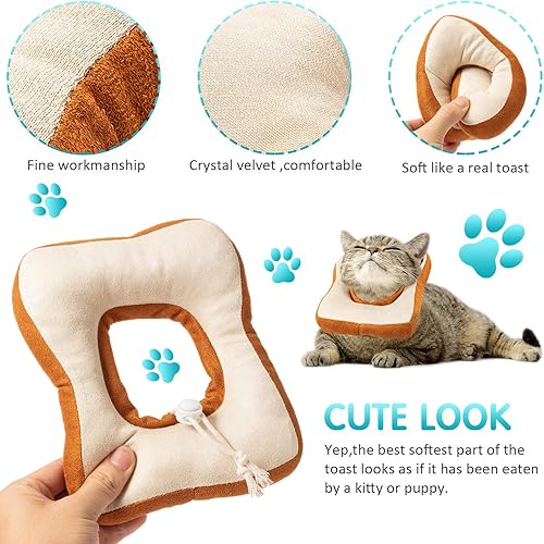Miniatura 4 de Frienda 2 piezas de cono ajustable para gato, collar de recuperación de gato, conos de gatito después de cirugía, correa para el cuello de mascota