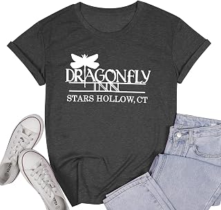 Gilmore Girls Shirt Dragonfly Inn Shirts Women Stars Hollow Tshirt Gilmore Girls Lover Merchandise Gift Graphic Tee Tops