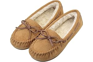 Cozy Suede Moccasins: Shearling-Lined Comfort