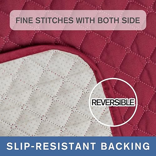 Vista 76 de XINEAGE Funda reclinable resistente al agua, fundas para sofá reclinable de 3 asientos con bolsillos, funda protectora acolchada gruesa para perros