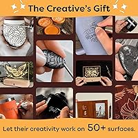 Vista 6 de Customizer™ Special Edition Engraving Kit – DIY Starter Set with Engraving Pen, Bits & Materials – Create Personalized Keychains, Magnets & Metal