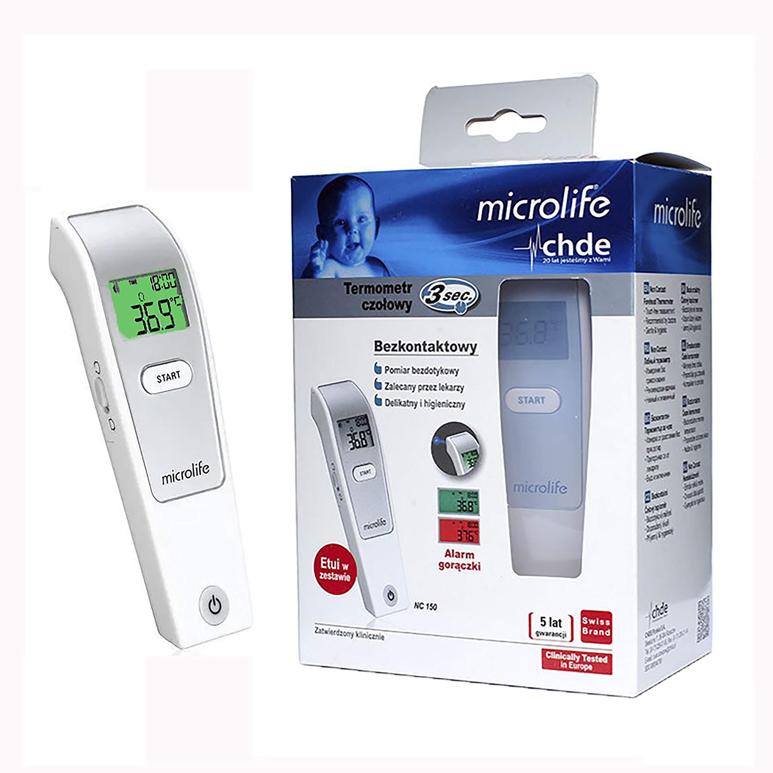 Microlife No Touch Forehead Thermometer CE NC150, Best Thermometer in Swiss 2020