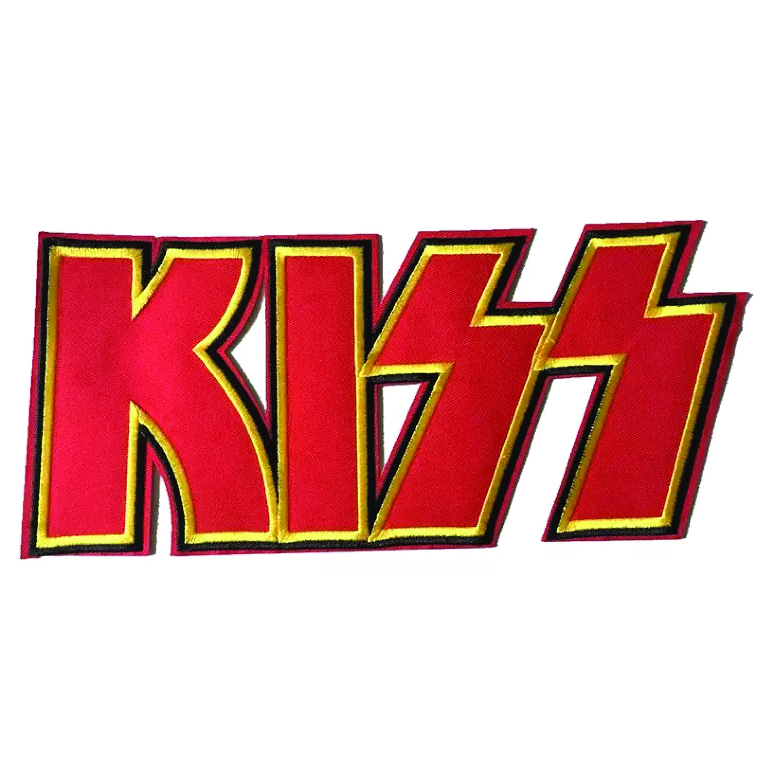 CometCloud® Unisex Iron on Embroidered Biker Patch X-Large for Clothing (Kiss Rock Patch Thin Quality)