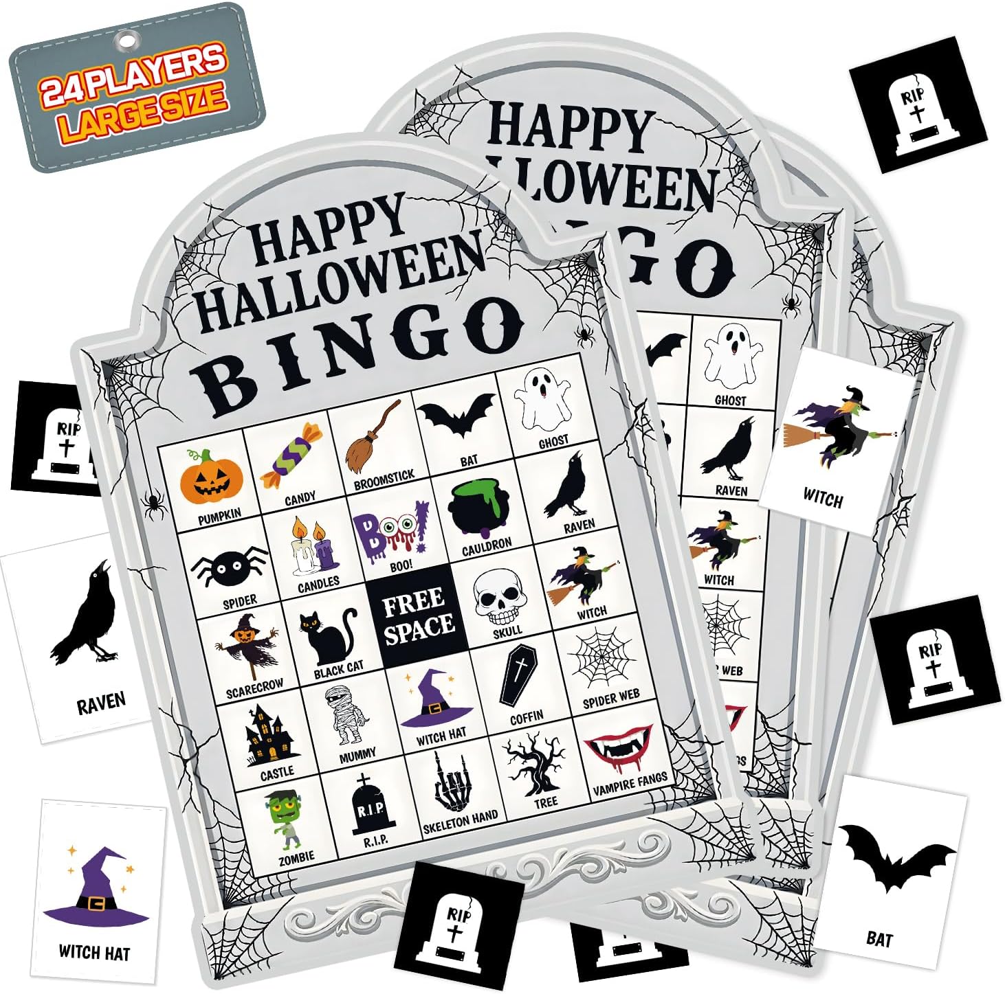 Tomb-Shaped Halloween Bingo