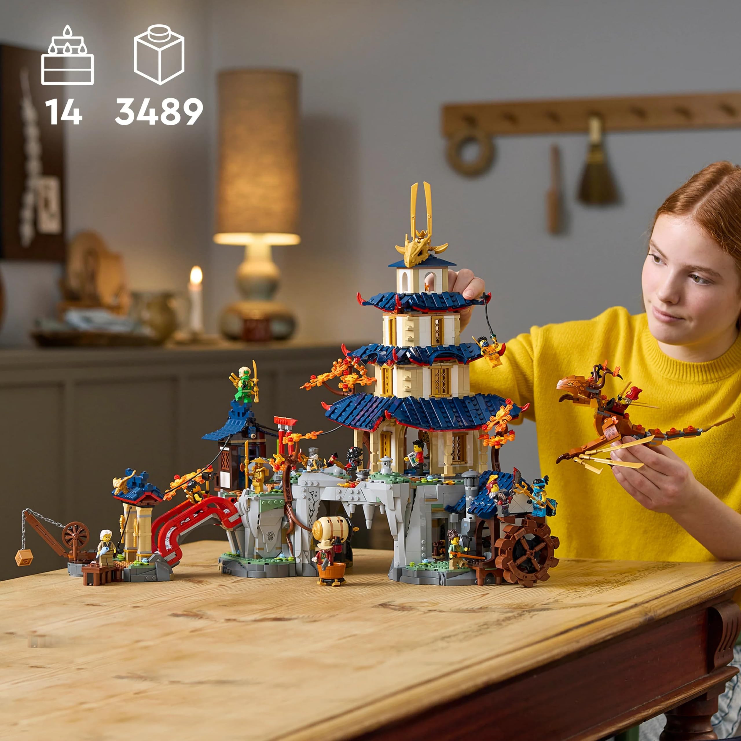LEGO Ninjago Tournament Temple City Set 71814, 3489 Teile, 14 Minifiguren, Bauspielzeug, Neuerscheinung 2024