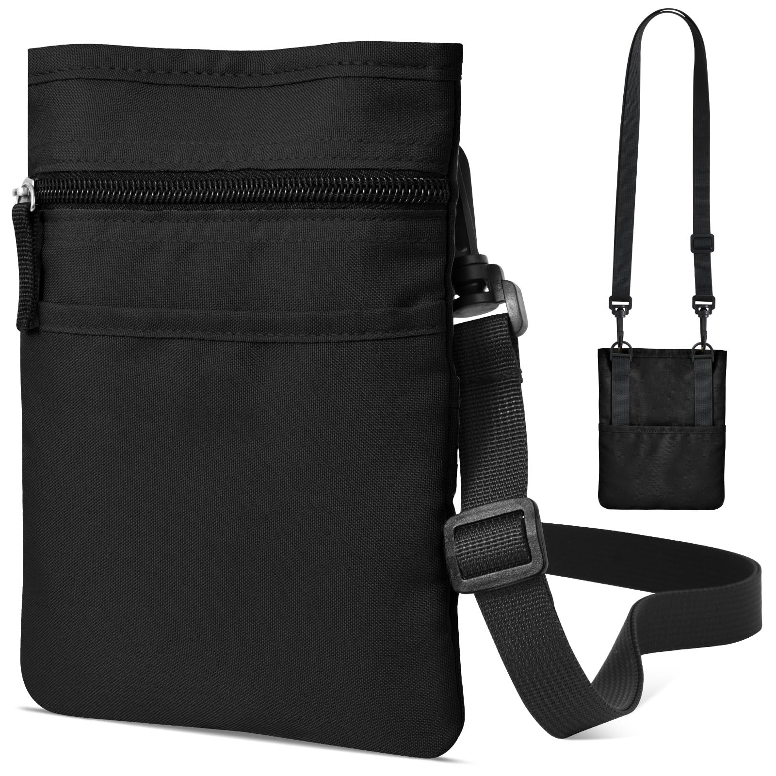 [Wasenn] サコッシュ メンズ 小さめ スマホポーチ ショルダー メンズ 登山 ポーチ サコッシュ アウトドア 軽量 ネックポーチ ポシェット ショルダーバッグ 斜めがけ ブラック