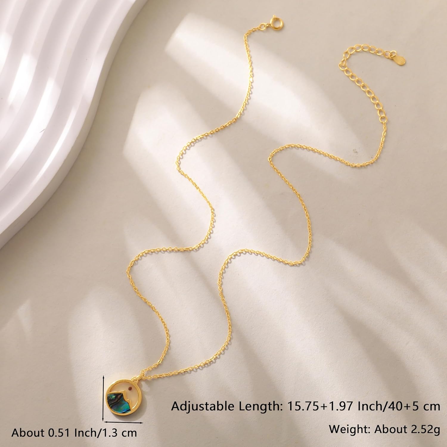 Mountain Mustard Seed Necklace 925 Sterling Silver Faith Christian Necklace for Women 14K Gold Plated Geometric Rhombus Pendant Necklace Jewelry Baptism Confirmation Religious Mothers Day Gifts - Image 5