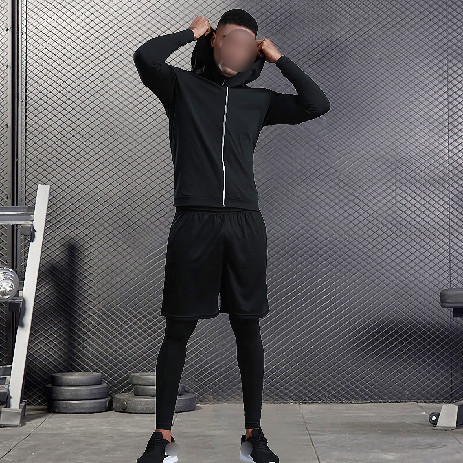 7-częściowy męski zestaw odzieży fitness, szybkoschnące legginsy na siłownię, outdoorowa warstwa bazowa odzież sportowa, Style4, S