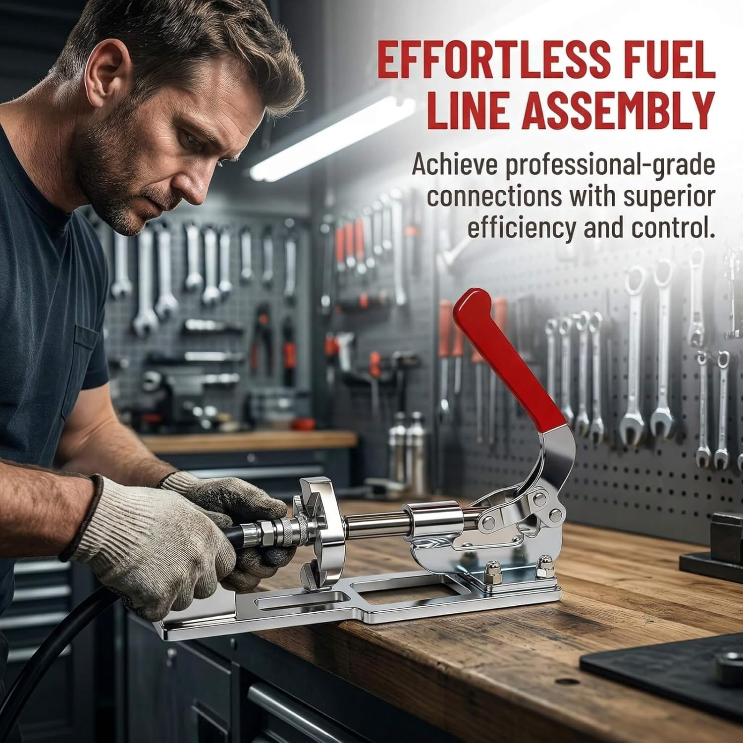 Professional Fuel Line Quick Connector Tool Kit,Universal Fuel Line Fittings Installation Tool Kit, AN Hose Fitting Installation Tool for Sizes 1/4" to 3/4" & 4AN to 12AN