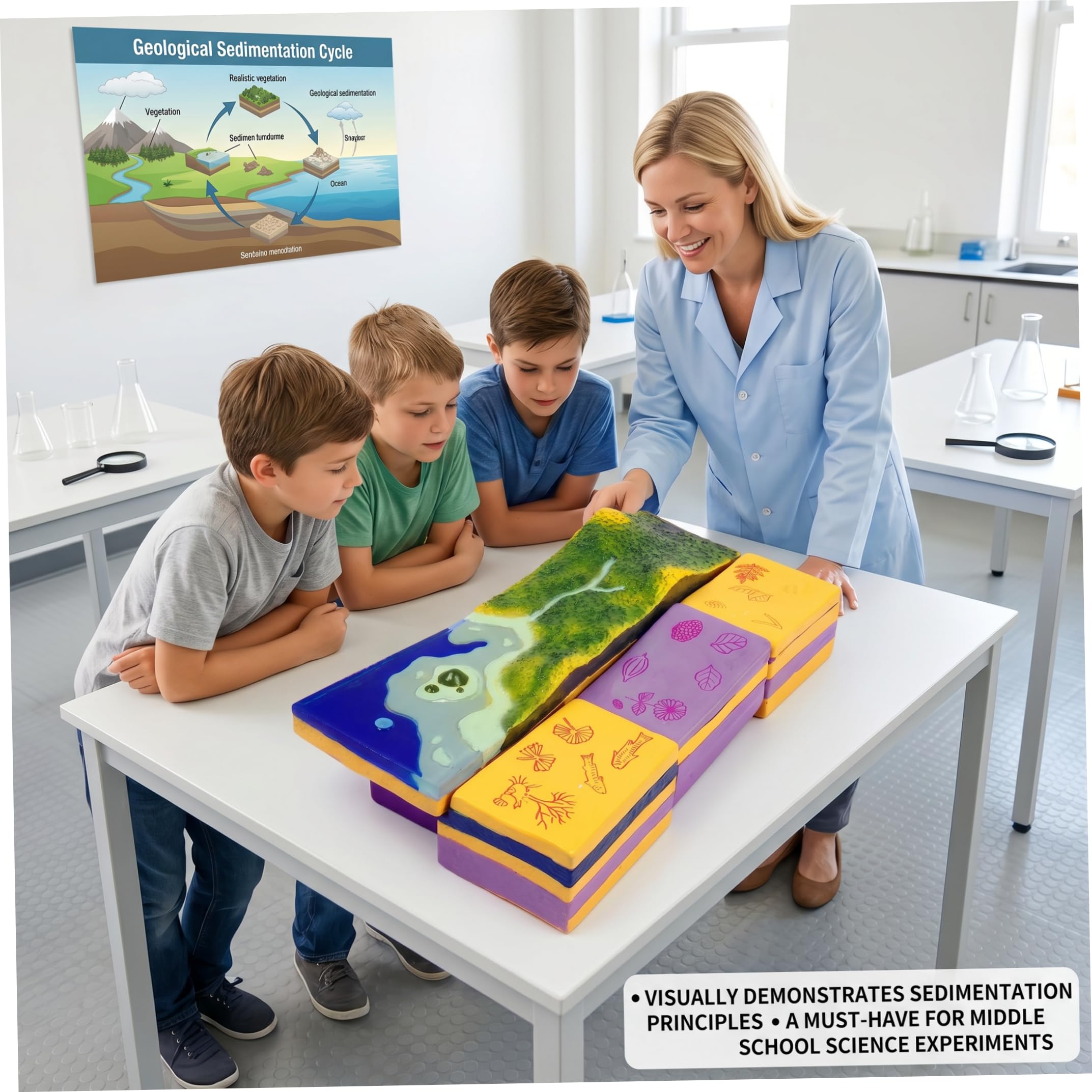 3D-Modell tektonischer Platten, Modell der Plattentektonik, wissenschaftliche Modelle der Geologie, Topographie und Landform, Modelle Plattenstruktur und Oberflächenmorphologie für die Anzeige im