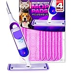 VanDuck Reusable Mop Pads Compatible with Swiffer PowerMop (4 Pack) - Multi-Surface Mopping Pad Refills for Hardwood Floor Cleaning