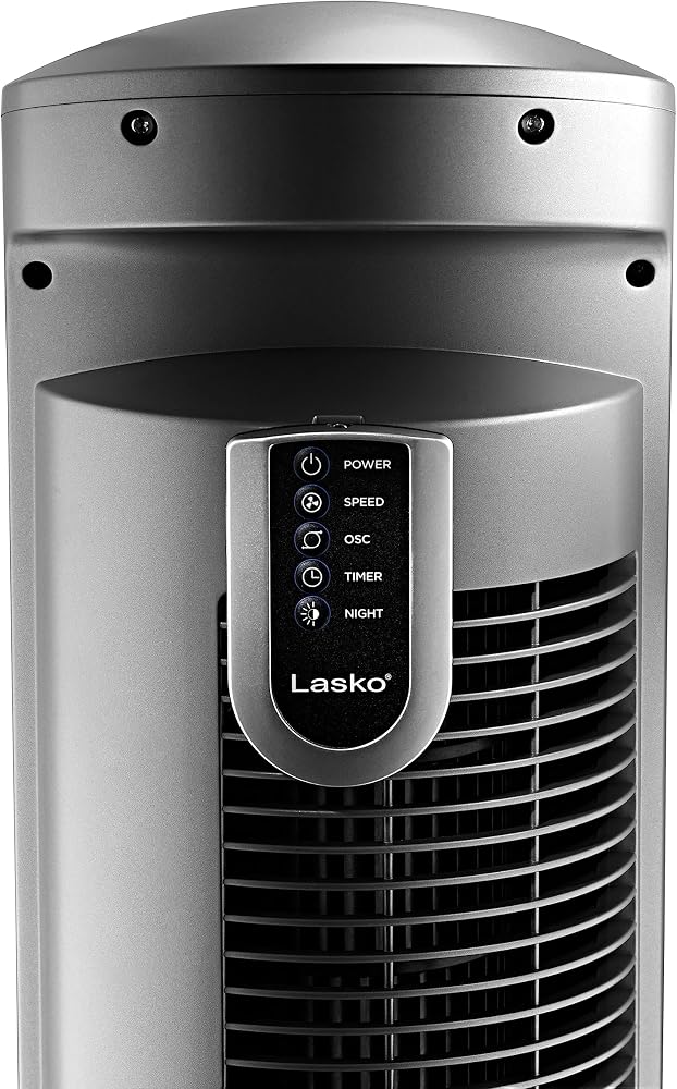 Lasko Oscillating Tower Fan with Remote, Quiet Floor Fans for Bedroom, 42", Silver T42951