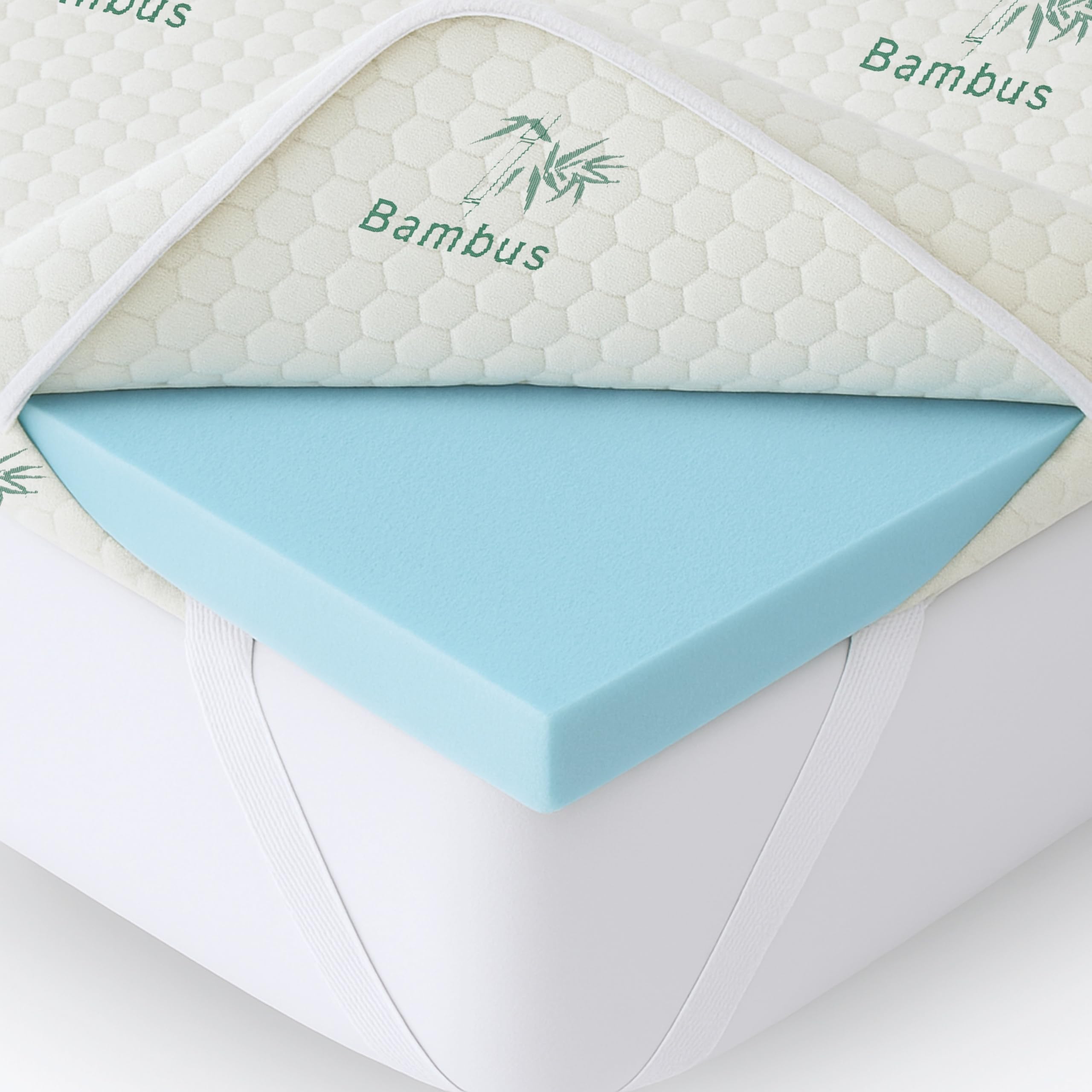 Welldora Komfort Topper 180x200 – B-Ware: BRAUCHT 7–10 Tage, UM Sich GANZ ZU ENTFALTEN weich & druckentlastend, für Harte Matratze, Oeko-TEX, Matratzentopper für Seiten- & Rückenschläfer