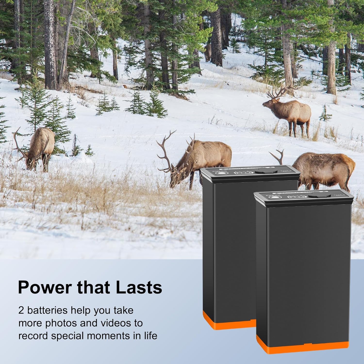 2-Pack Rechargeable Battery Pack with USB-C Charger Cable for Edge Series Cellular Trail Camera, Compatible with Moultrie Edge Cellular Trail Cameras Edge 3, Edge, Edge Pro, Edge 2, Edge 2 Pro