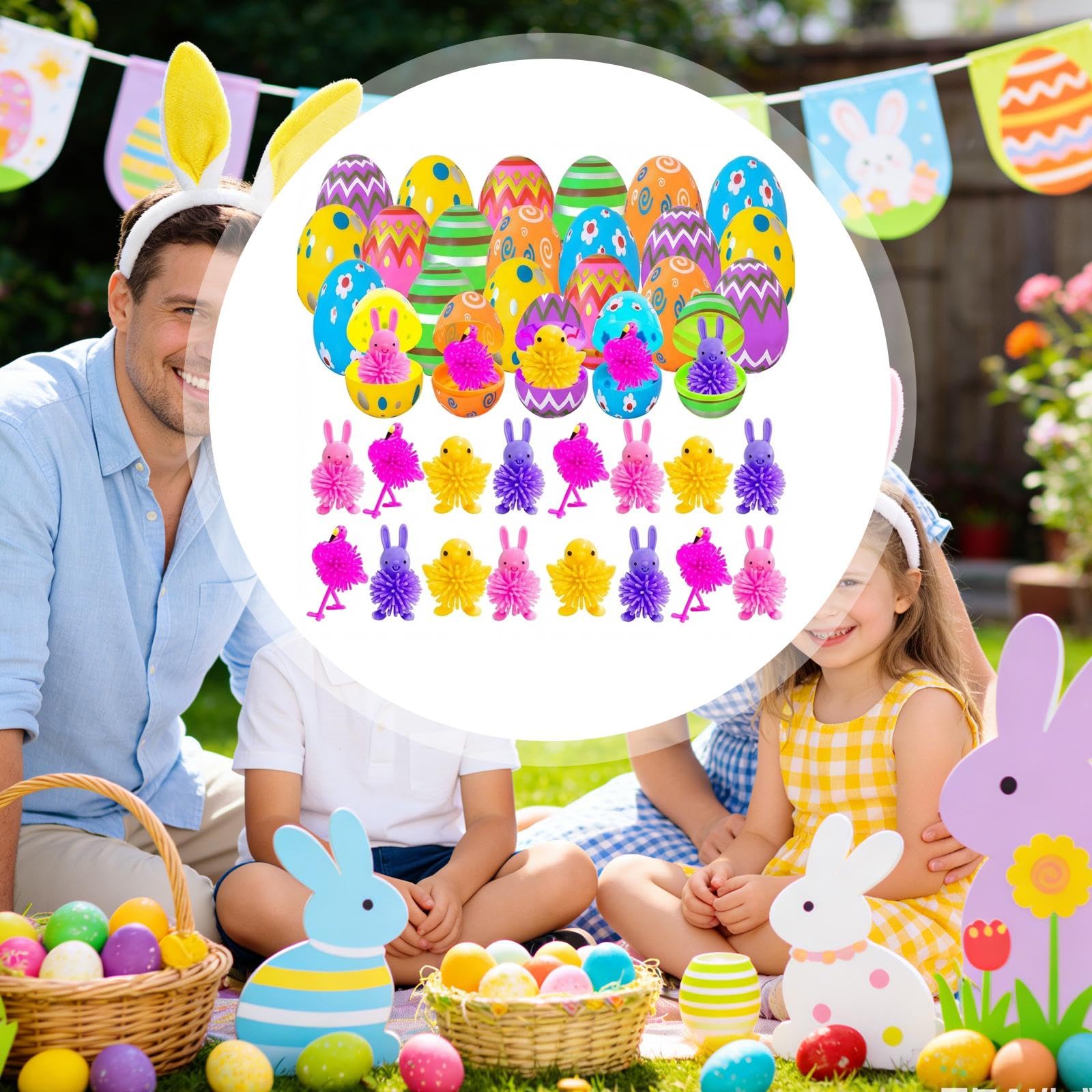 24 Uova di Pasqua Ripiene di Dolcetti a Forma di Spina, Ideali Come Bomboniere, Da Farcire O per La Caccia Alle Uova di Pasqua.