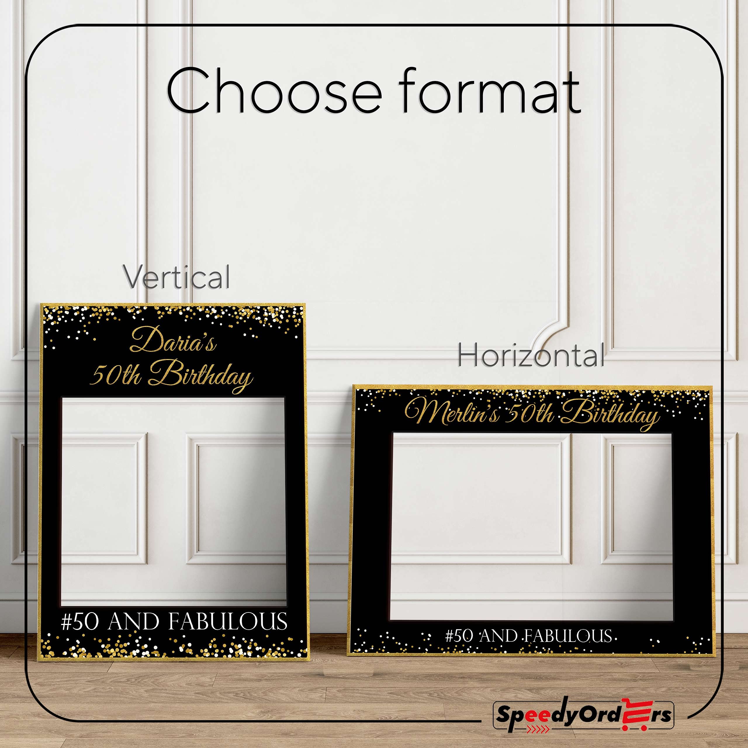 Buy Fifty & Fabulous Photo Booth Frame, 50th Birthday Decorations