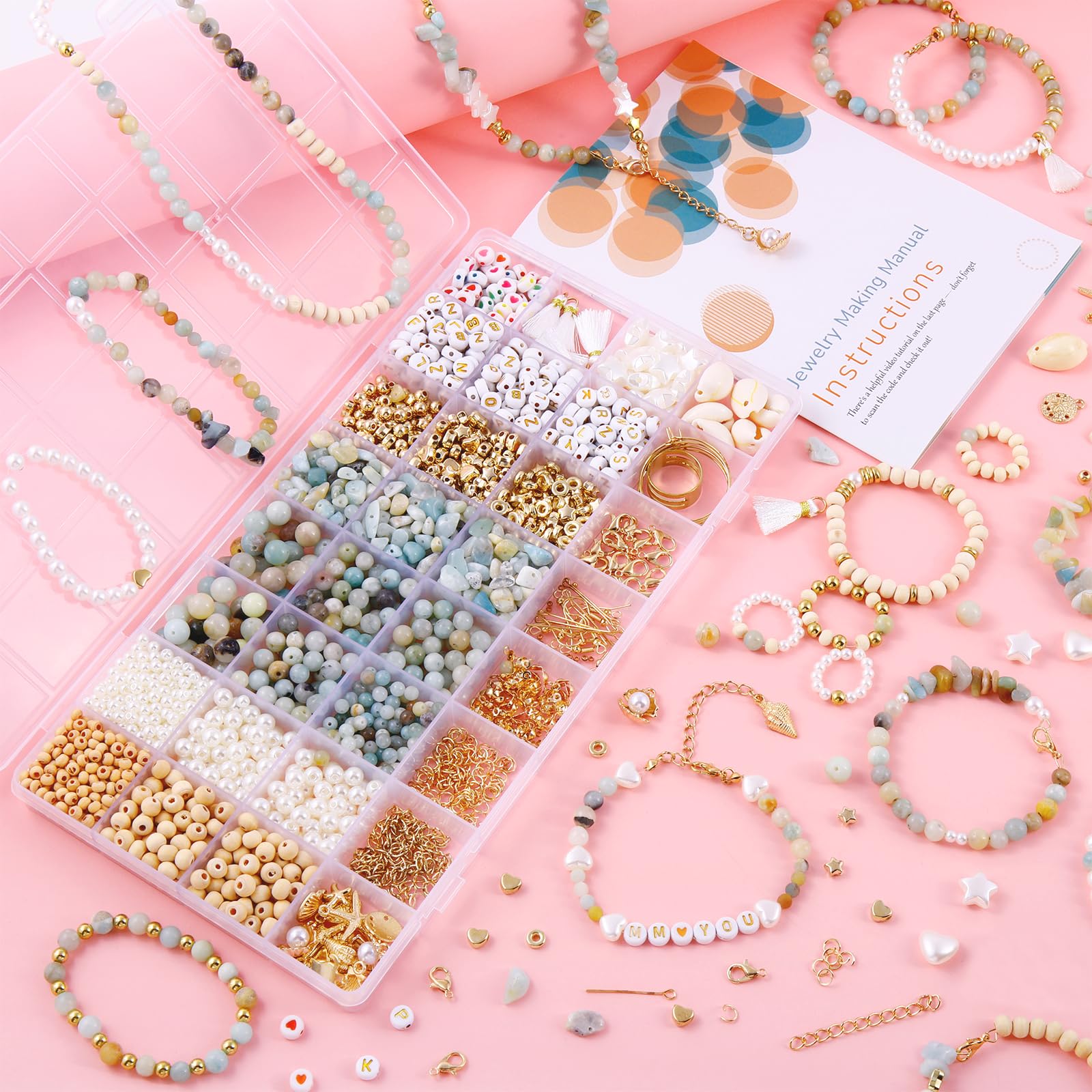 Jewelry Making Kit - Natural Stone Beads -5 Jewelry Making Kit - Natural Stone Beads -5
